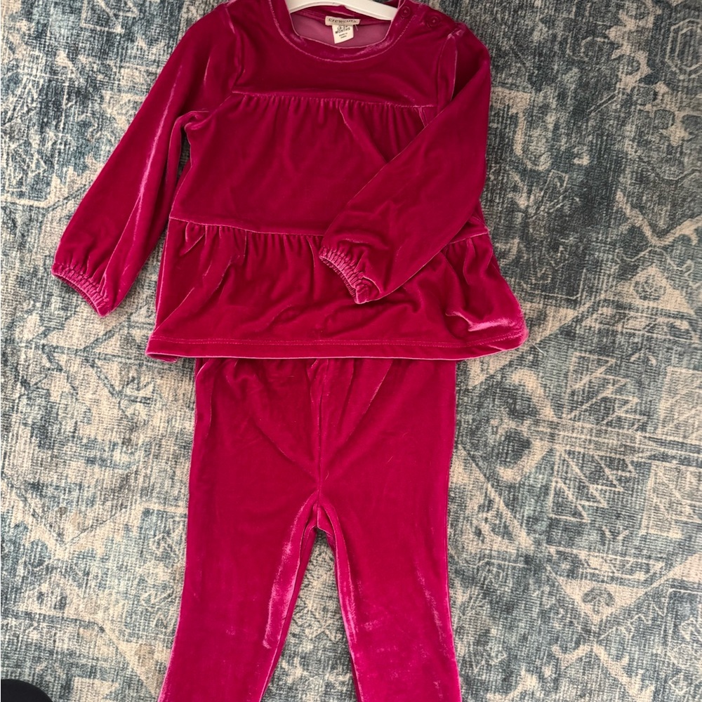 Crewcuts Pink Velvet Dress